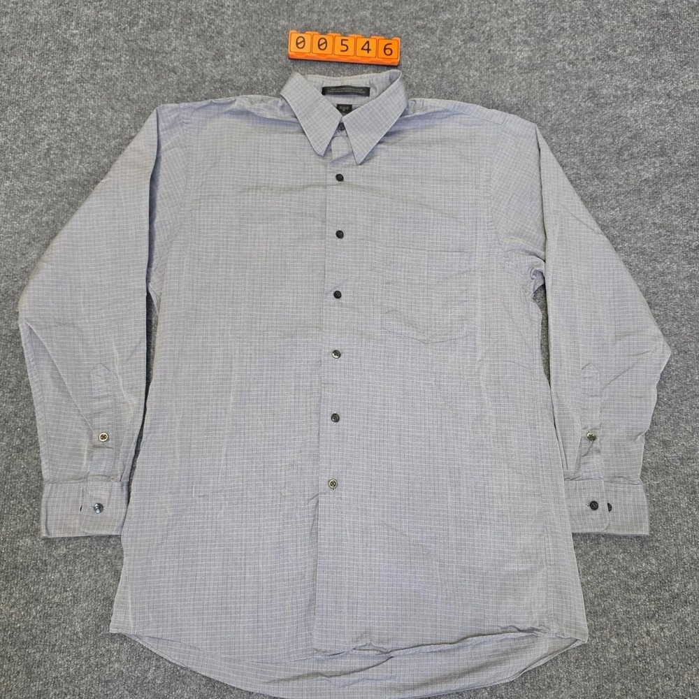 DKNY Men's Long Sleeve Button Down Shirt with checkered pattern
